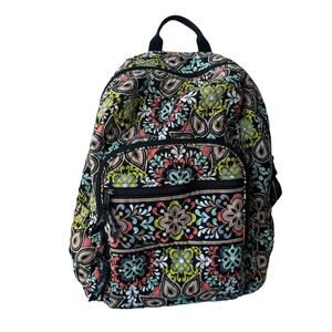 Vera Bradley Siera Lighten Up Paisley Multicolor Quilted School Campus Backpack